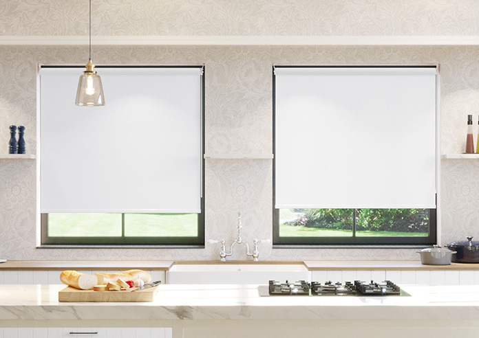 Shimmer (Blackout), Crystal White - Roller Blind - Image 3